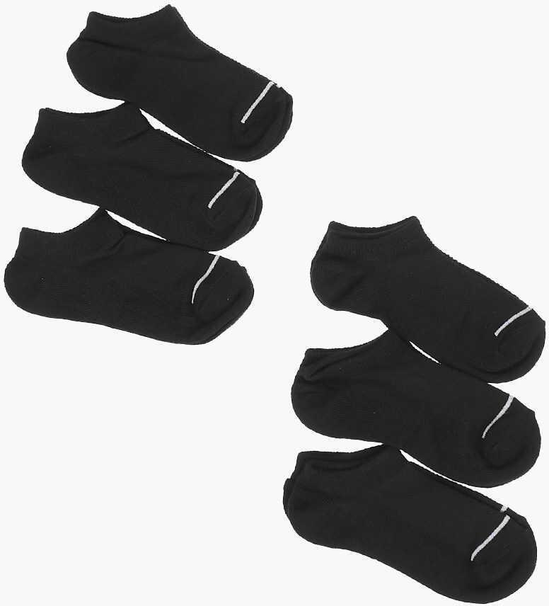 Sosete Converse Contrasting Logo Solid Color Wordmark No Show 6 Pairs Of Soc Black Fete (BM 8947532) 2