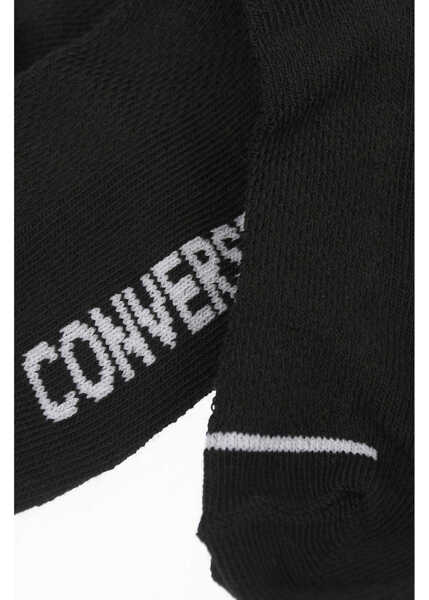 Sosete Converse Contrasting Logo Solid Color Wordmark No Show 6 Pairs Of Soc Black Fete (BM 8947532) 3