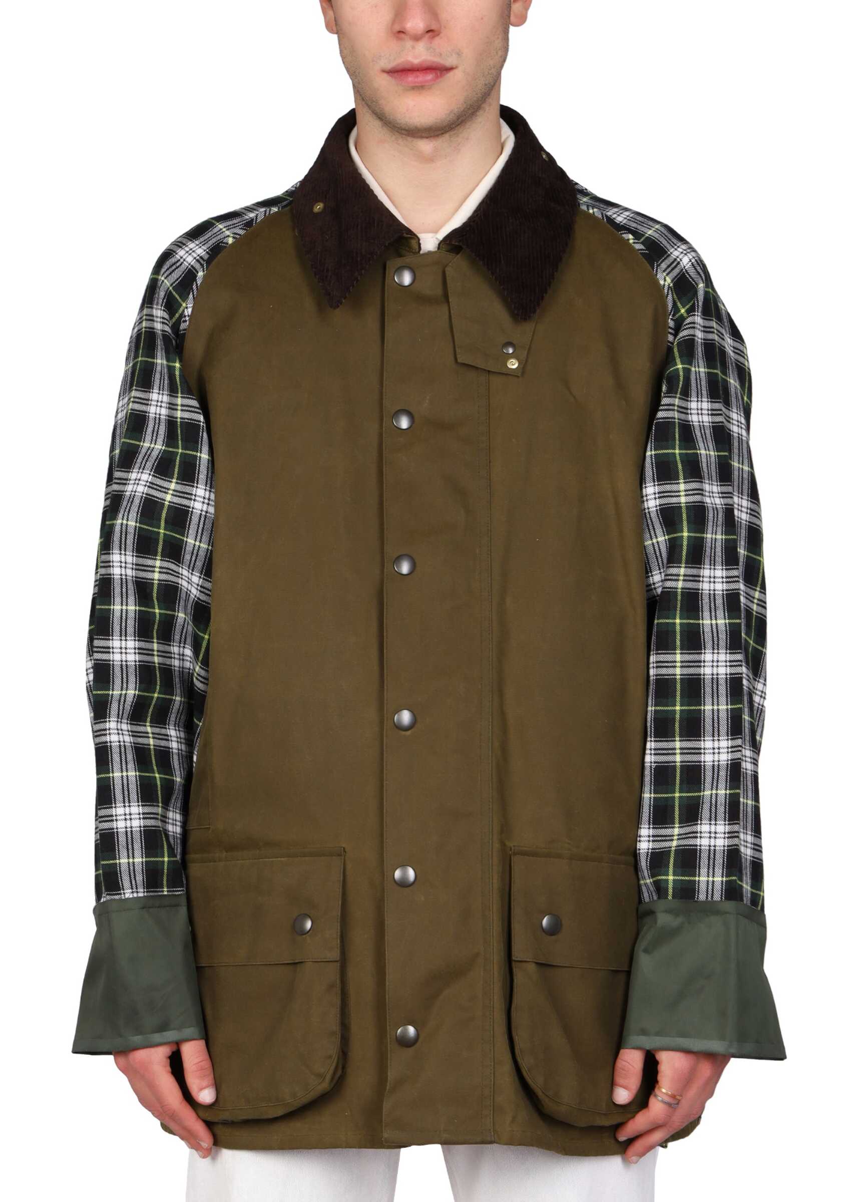 Maison Margiela Tartan Motif Reversible Jacket GREEN