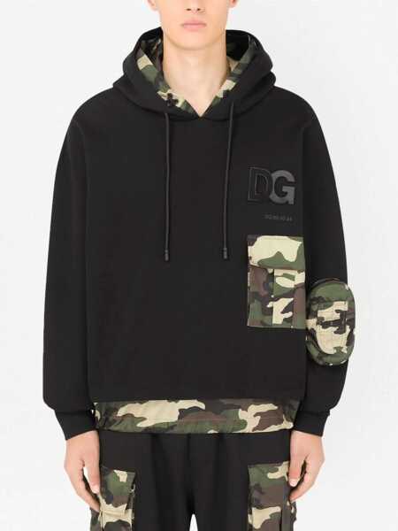 Hanorace Dolce & Gabbana Sweatshirt With Camo Details BLACK Barbati (BM 8947709) 3