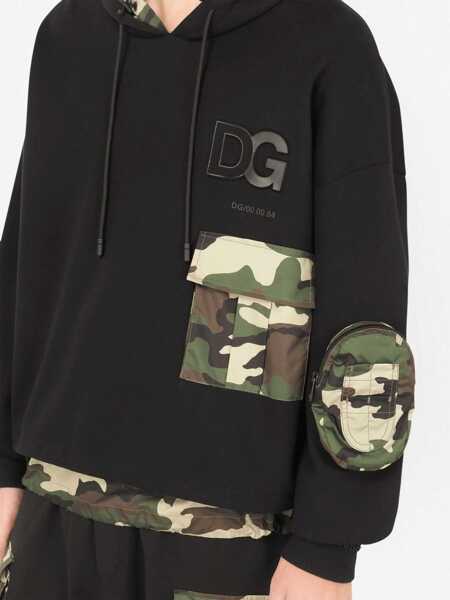 Hanorace Dolce & Gabbana Sweatshirt With Camo Details BLACK Barbati (BM 8947709) 5
