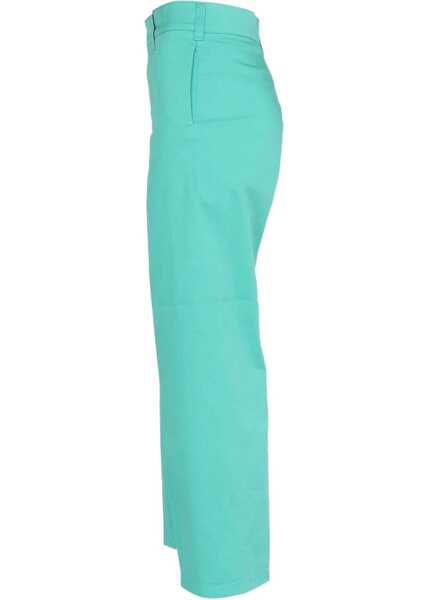 Pantaloni casual Department Five Jeans Cropped Fit GREEN Femei (BM 8947793) 2