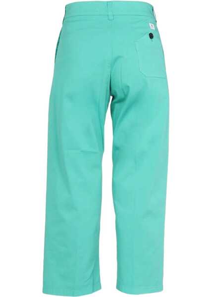 Pantaloni casual Department Five Jeans Cropped Fit GREEN Femei (BM 8947793) 3