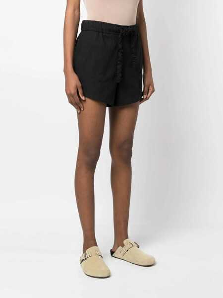 Pantaloni scurti Ganni Shorts With Ruffled Elastic BLACK Femei (BM 8948171) 3