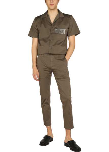 Camasi casual Department Five Hawaiian Logo Print Shirt MILITARY GREEN Barbati (BM 8950181) 2