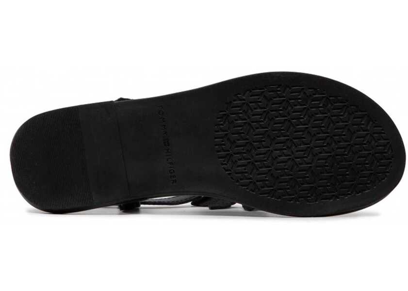 Sandale fara toc Tommy Hilfiger GEO PRINT FLAT SA Black Femei (BM 8951804) 4