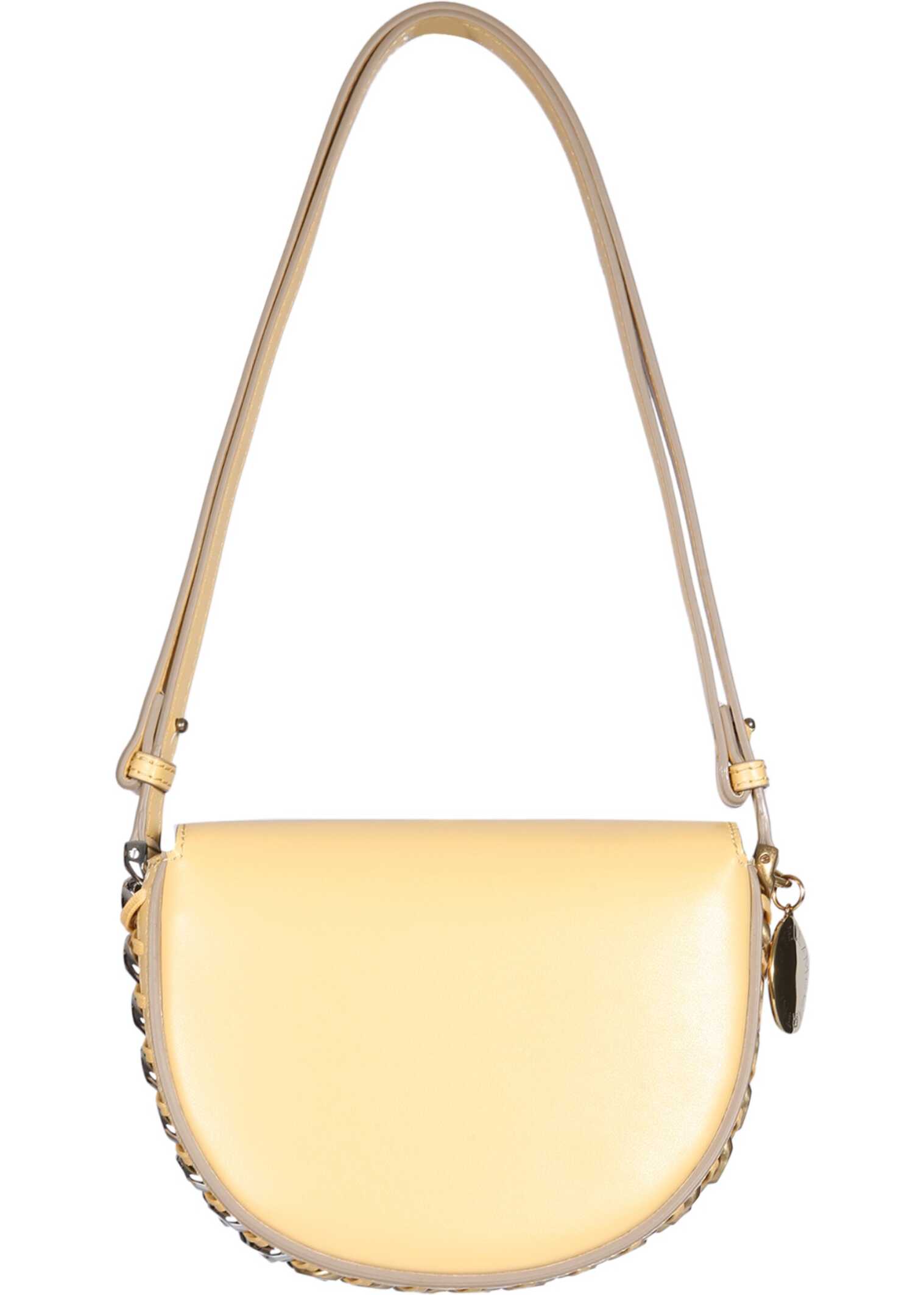 Stella McCartney Small Frayme Flap Shoulder Bag YELLOW