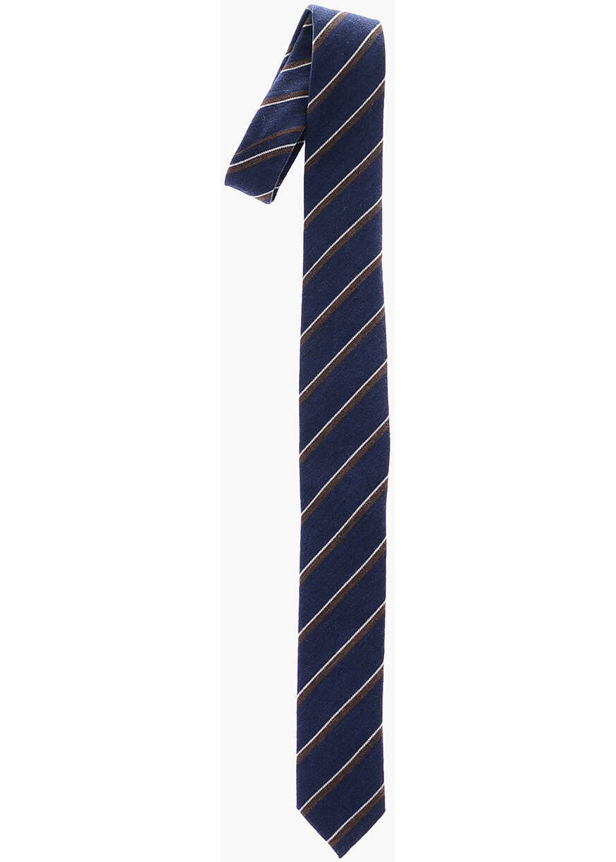 CORNELIANI Cc Collection Regimental Striped Tie Blue