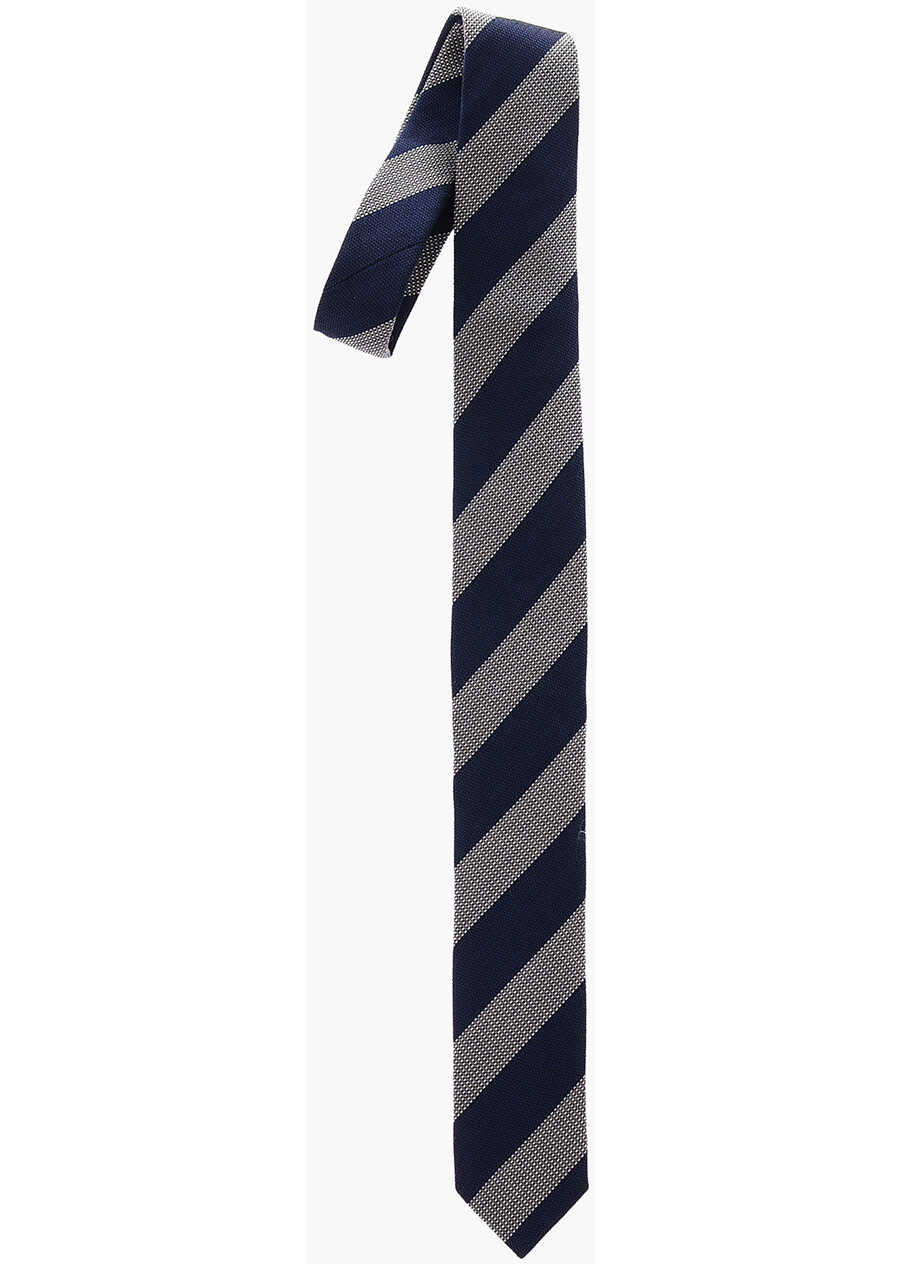 CORNELIANI Cc Collection Regimental Striped Tie Blue