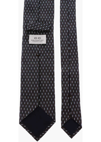 Cravate CORNELIANI Cc Collection Printed Silk Tie Brown Barbati (BM 8954321) 3