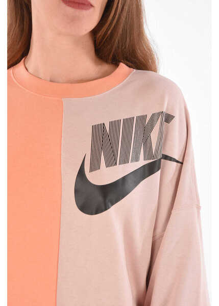 Bluze de trening Nike Logo Printed Crewneck Oversized Sweatshirt Orange Femei (BM 8954396) 3