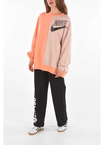 Bluze de trening Nike Logo Printed Crewneck Oversized Sweatshirt Orange Femei (BM 8954396) 4
