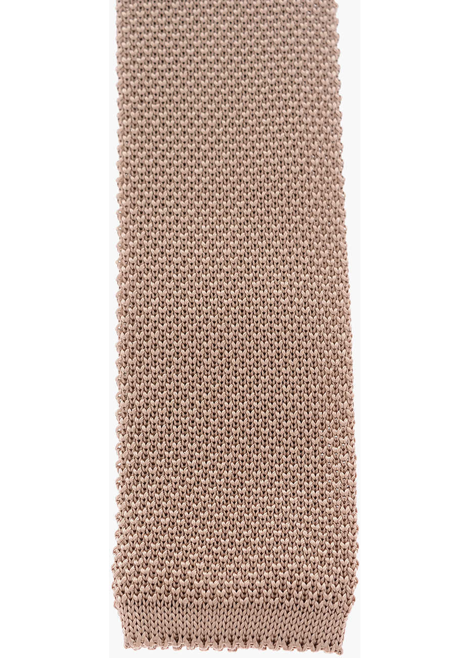 Cravate CORNELIANI Cc Collection Solid Color Silk Tie Beige Barbati (BM 8954885) 2
