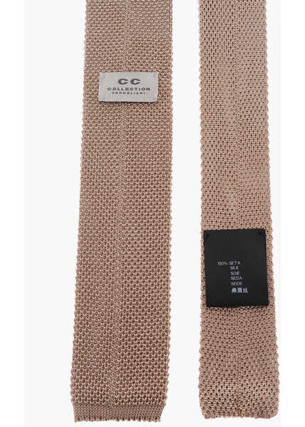 Cravate CORNELIANI Cc Collection Solid Color Silk Tie Beige Barbati (BM 8954885) 3