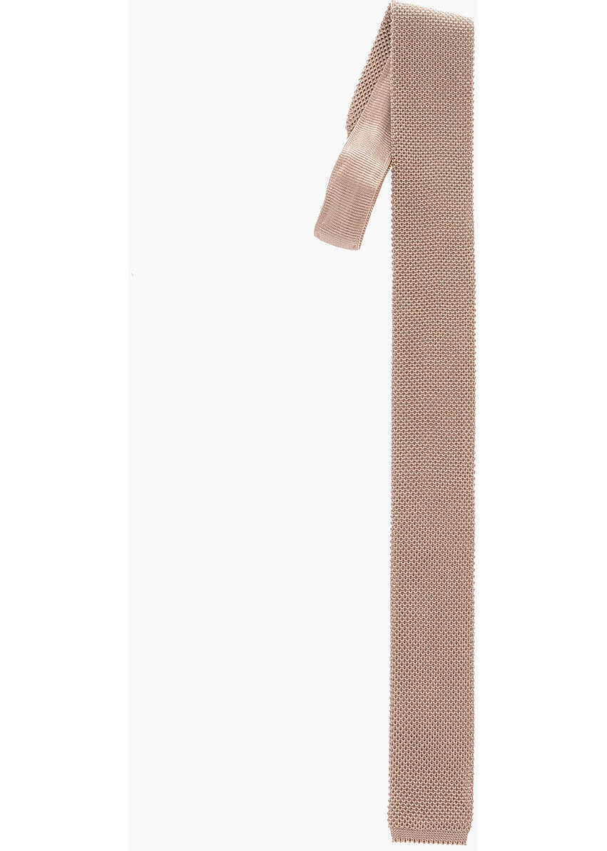 Cravate CORNELIANI Cc Collection Solid Color Silk Tie Beige Barbati (BM 8954885) 1