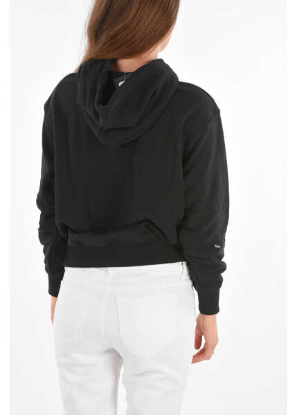 Hanorace Converse Printed Hoodie Sweatshirt Black Femei (BM 8955008) 2