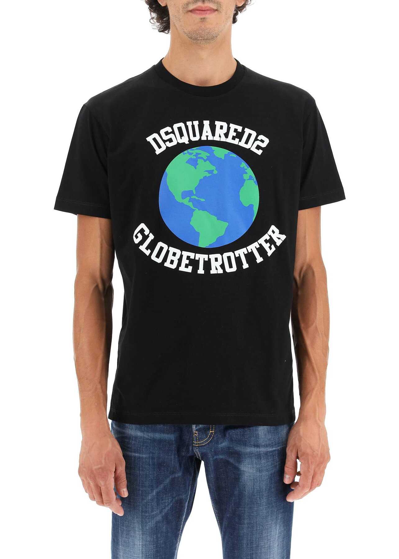 DSQUARED2 Globetrotter T-Shirt BLACK