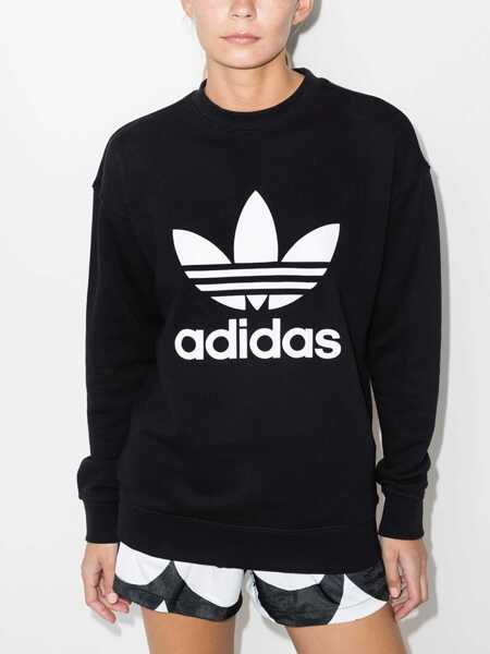 Bluze adidas Originals adidas Trefoil Crew Sweatshirt Black Femei (BM 8961563) 2