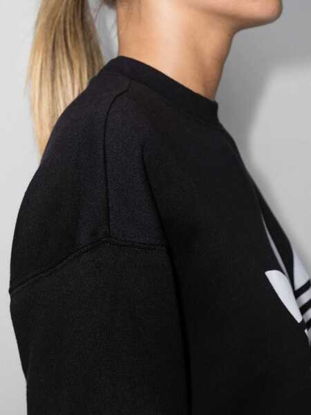 Bluze adidas Originals adidas Trefoil Crew Sweatshirt Black Femei (BM 8961563) 4