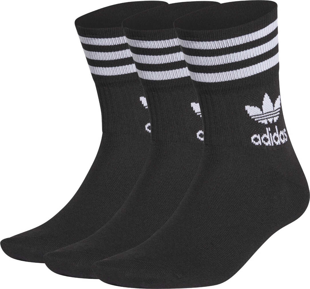 adidas Originals adidas Mid Cut Crew Socks 3 Pairs Black