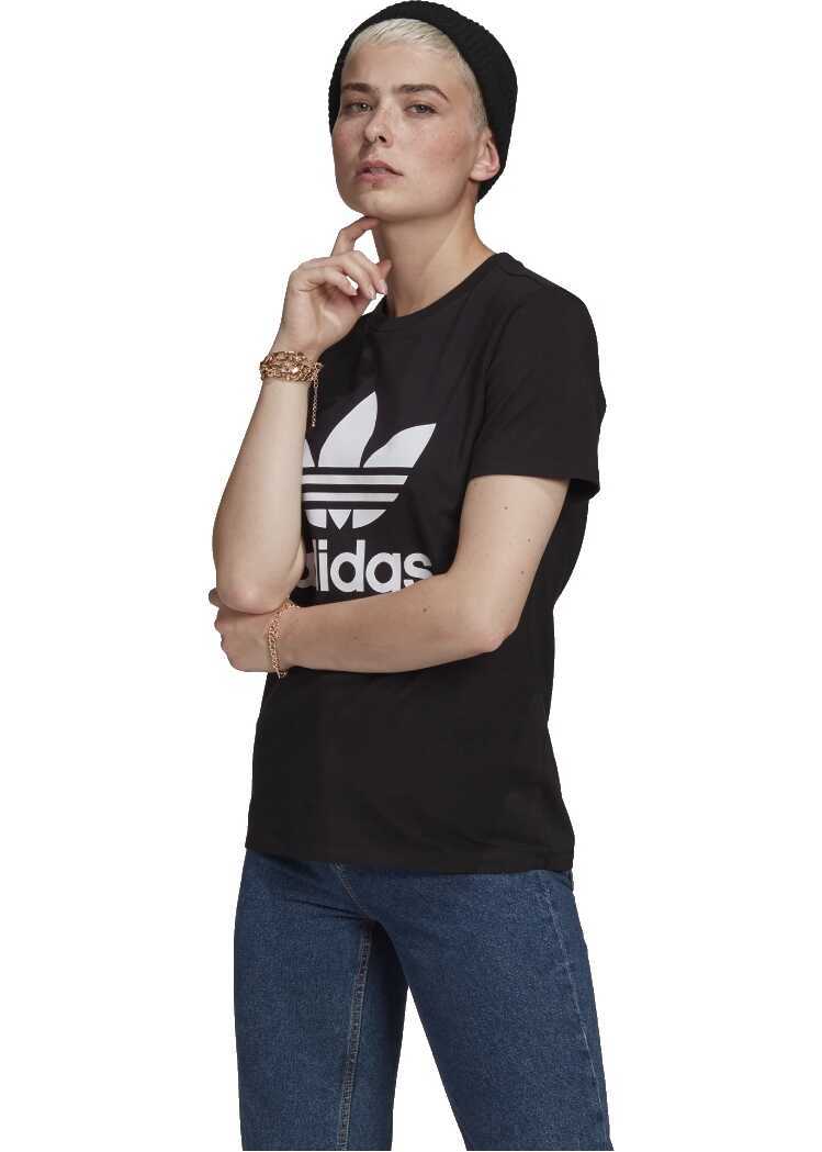 Tricouri adidas Originals adidas Adicolor Classics Trefoil Tee Black Femei (BM 8961827) 2