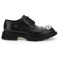 Pantofi eleganti Leather Lace-Up Shoes With Studded Toe-Cap Barbati