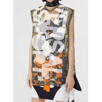 Bluze Printed Sheer Top Femei