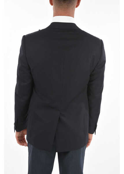 Sacouri CORNELIANI 2 Button Cerim.academy Peak Lapel Blazer Blue Barbati (BM 8971367) 2