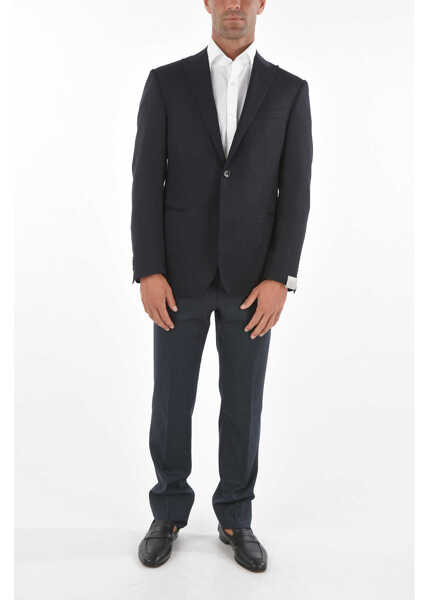 Sacouri CORNELIANI 2 Button Cerim.academy Peak Lapel Blazer Blue Barbati (BM 8971367) 4