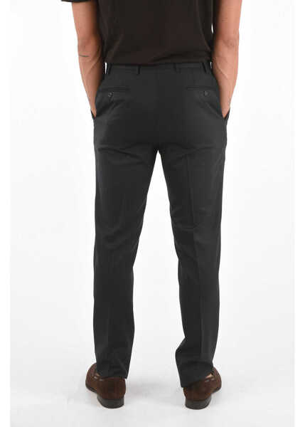 Pantaloni eleganti CORNELIANI Trend Extrafine Virgin Wool Pants Black Barbati (BM 8971415) 2