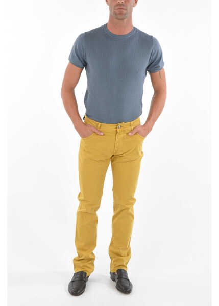 Pantaloni casual CORNELIANI Id Luxury Denim 5-Pocket Lazise Denim Pants Yellow Barbati (BM 8972144) 4