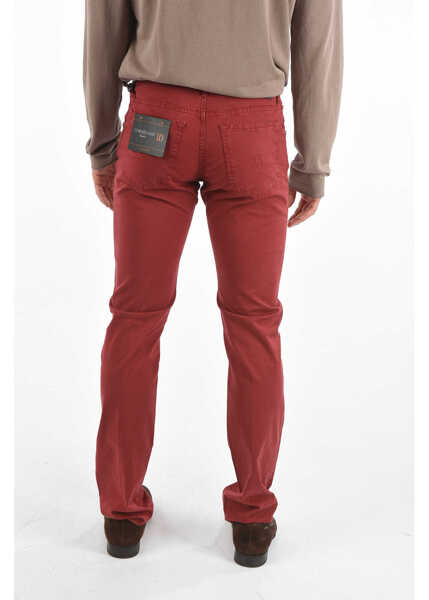Pantaloni casual CORNELIANI Id Luxury Denim Stretched Cotton Lazise Pants With 5 Pockets Red Barbati (BM 8972147) 2