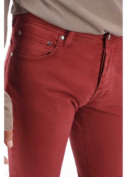 Pantaloni casual CORNELIANI Id Luxury Denim Stretched Cotton Lazise Pants With 5 Pockets Red Barbati (BM 8972147) 3