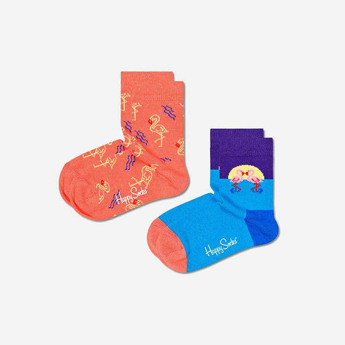 Happy Socks 2-pak Flamingo KFLM02-2700 PINK