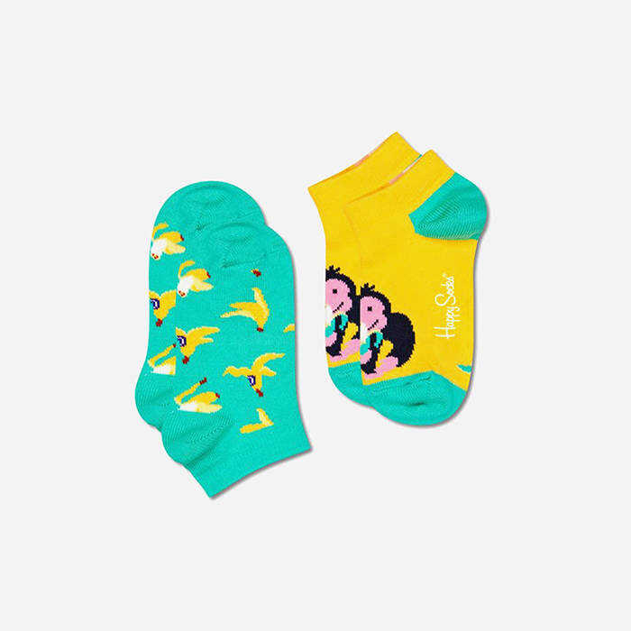 Happy Socks 2-pak Monkey & Banana Low KMNB02-7000 GREEN