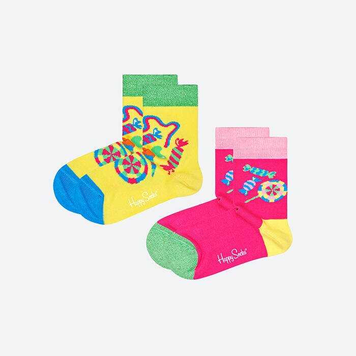Happy Socks 2-pack Sugar Rush KSWS02-2000 PINK