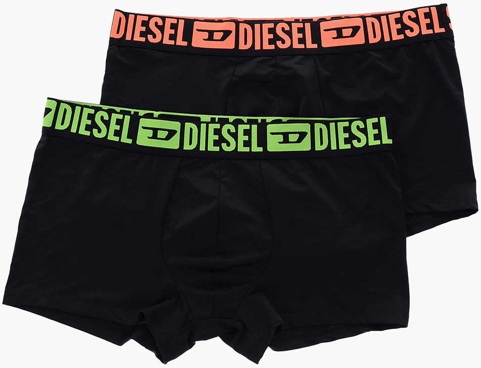 Diesel Set 2 Boxer Con Logo Fluo Black image4