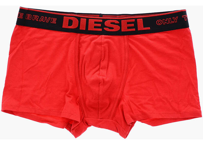 Diesel Logoed Waist Band Stretch Cotton Umbx-Damien Boxer Red image15