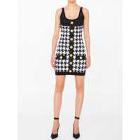 Rochii elegante Houndstooth Mini Dress Femei