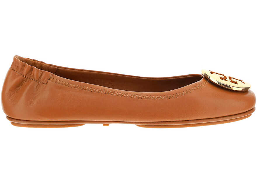 Tory Burch Minni Ballerinas ROYAL TAN/GOLD b-mall.ro