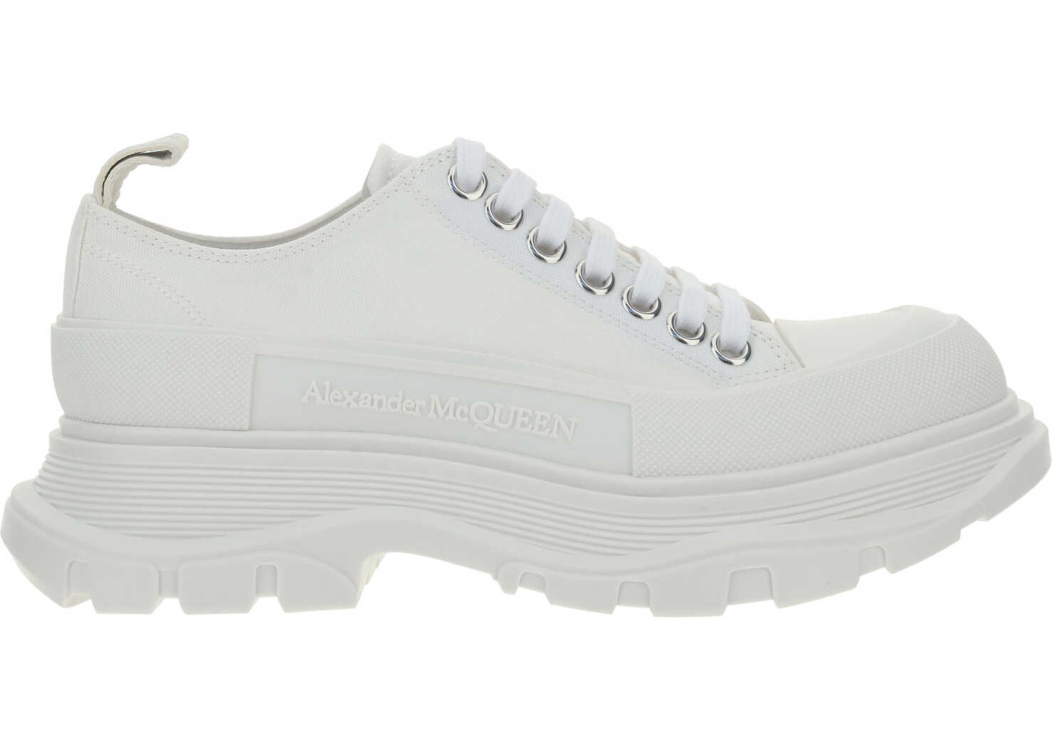 Alexander McQueen Tread Slick Sneakers WHITE/WHITE