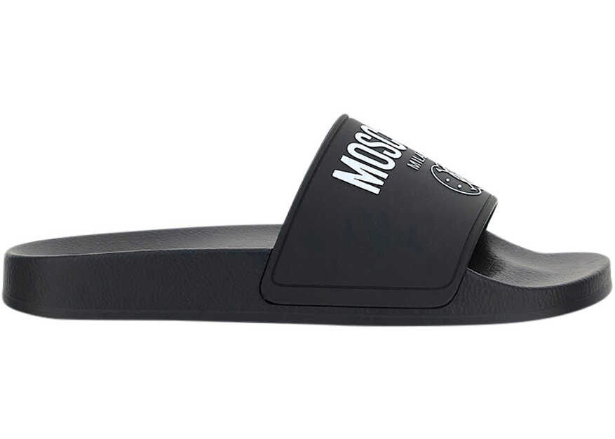 Moschino Sandals NERO+LOGO BIANCO b-mall.ro