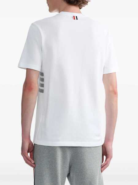 Tricouri Thom Browne Cotton T-Shirt WHITE Barbati (BM 9022157) 4