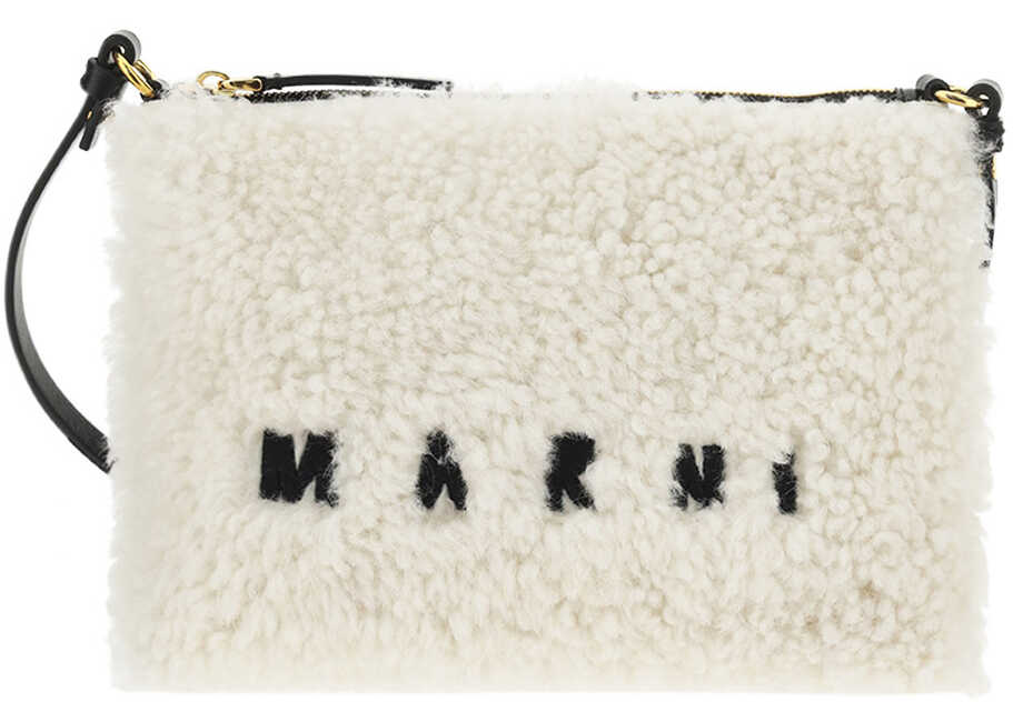 Marni Clutch Bag WHITE/BLACK b-mall.ro
