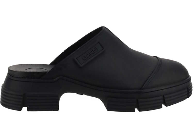 Ganni Recycled Rubber Sandal BLACK image0