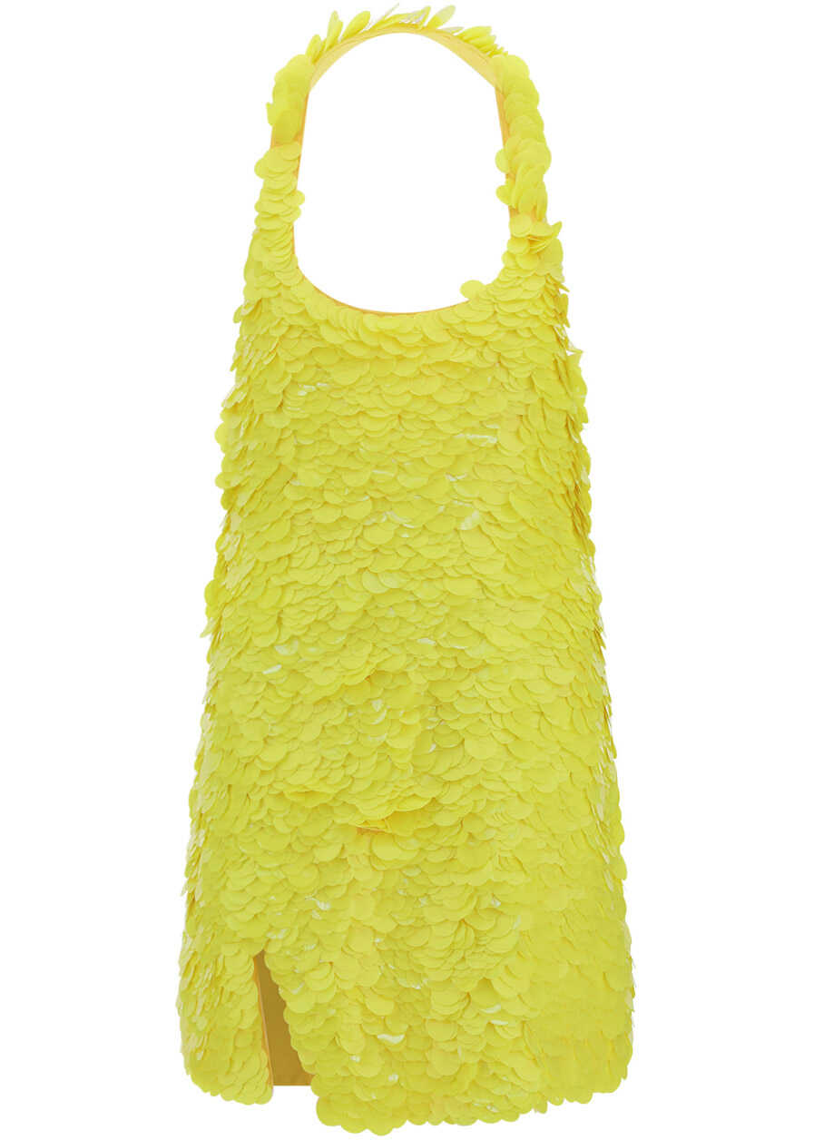 THE ATTICO Allium Mini Dress YELLOW