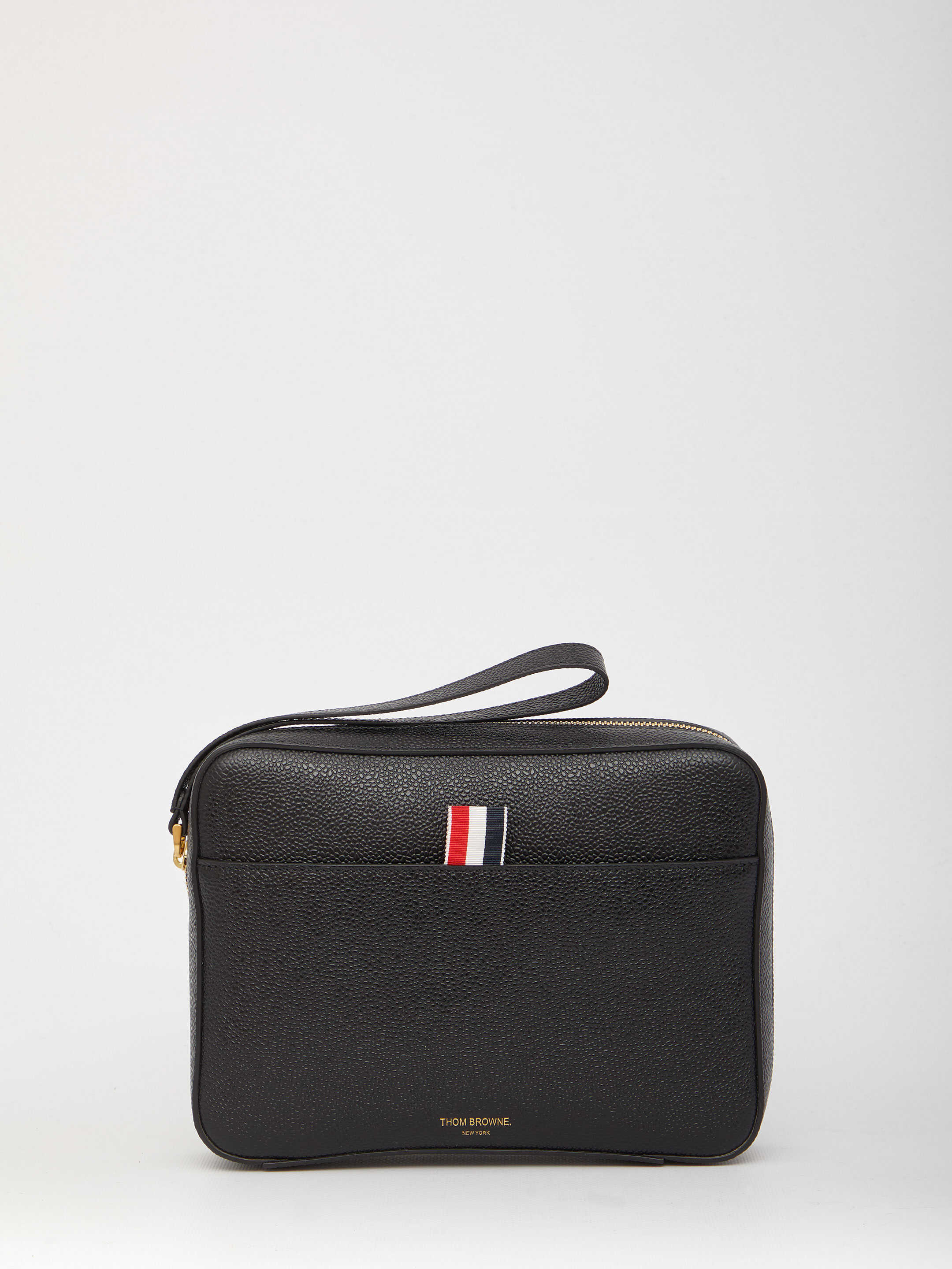 Thom Browne Leather Pouch Black b-mall.ro