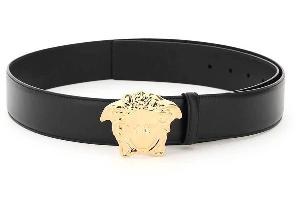 Versace \'La Medusa\' Leather Belt NERO ORO VERSACE