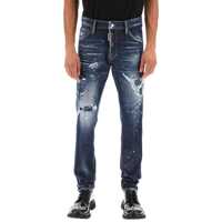 Blugi Dark Ripped Bleach Wash Cool Guy Jeans Barbati
