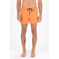 Bermude Solid Color Ethnic Boxer Swimsuit With Drawstring Waist Barbati